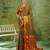 brown color kanjivaram silk blend woven designer ethnic partywear saree