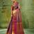 purple color kanjivaram silk blend woven designer ethnic partywear saree