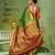 green color kanjivaram silk blend woven designer ethnic partywear saree
