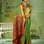 green color kanjivaram silk blend woven designer ethnic partywear saree