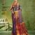 royal blue color kanjivaram silk blend woven designer ethnic partywear saree