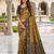 brown color smart and rich woven meenakari jacquard designer patola silk blend saree