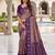 purple color smart and rich woven meenakari jacquard designer patola silk blend saree