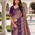 purple color smart and rich woven meenakari jacquard designer patola silk blend saree