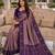 purple color smart and rich woven meenakari jacquard designer patola silk blend saree