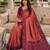 gajri color smart and rich woven meenakari jacquard designer patola silk blend saree
