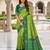 green color smart and rich woven meenakari jacquard designer patola silk blend saree