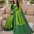 green color smart and rich woven meenakari jacquard designer patola silk blend saree