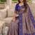 violet color smart and rich woven meenakari jacquard designer patola silk blend saree