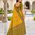 yellow color smart and rich woven meenakari jacquard designer patola silk blend saree