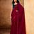 red color smart solid designer fancy ethnic partywear saree