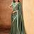 green color smart solid designer fancy ethnic partywear saree