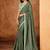 green color smart solid designer fancy ethnic partywear saree