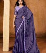 lavender color smart solid designer fancy ethnic partywear saree