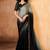 black and grey color smart solid designer fancy ethnic partywear saree