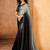 black and grey color smart solid designer fancy ethnic partywear saree