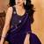 purple color smart solid designer fancy ethnic partywear saree