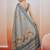 Blue color kanjivaram silk blend saree for fancy sophisticated saree