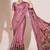 Pink color kanjivaram silk blend saree for fancy sophisticated saree