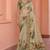 Beige color kanjivaram silk blend saree for fancy sophisticated saree