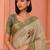 Beige color kanjivaram silk blend saree for fancy sophisticated saree