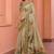 Beige color kanjivaram silk blend saree for fancy sophisticated saree