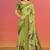 Olive color kanjivaram silk blend saree for fancy sophisticated saree