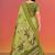 Olive color kanjivaram silk blend saree for fancy sophisticated saree