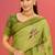 Olive color kanjivaram silk blend saree for fancy sophisticated saree