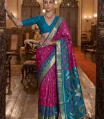 pink color smart soft silk blend designer ethnic partywear saree