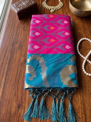 pink color smart soft silk blend designer ethnic partywear saree 4