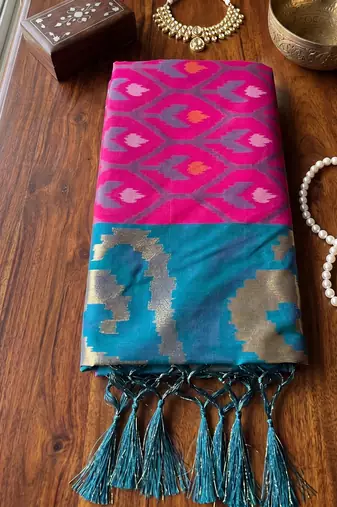 pink color smart soft silk blend designer ethnic partywear saree