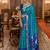 sky blue color smart soft silk blend designer ethnic partywear saree