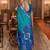 sky blue color smart soft silk blend designer ethnic partywear saree