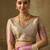 cream color beautiful woven designer partywear saree