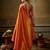 orange color beautiful woven designer partywear saree