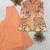 peach color embroidery and sequnce work georgette salwar suit