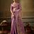 lavender color beautiful woven designer partywear saree