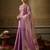 lavender color beautiful woven designer partywear saree