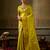 lemon color beautiful woven designer partywear saree