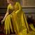 lemon color beautiful woven designer partywear saree