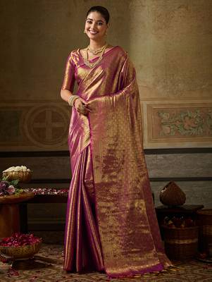 wine color beautiful woven designer partywear saree 1