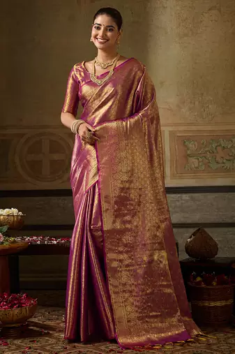 wine color beautiful woven designer partywear saree