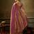 wine color beautiful woven designer partywear saree
