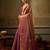 wine color beautiful woven designer partywear saree