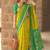 yellow color soft silk blend smart designer sophisticated rich looks saree