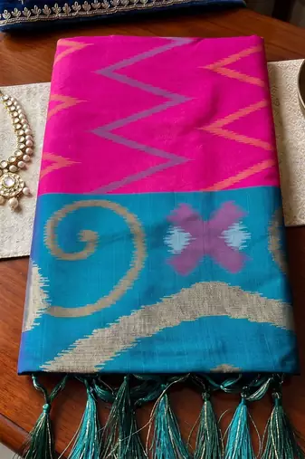 pink color soft silk blend smart designer sophisticated rich looks saree