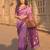 lavender color soft silk blend smart designer sophisticated rich looks saree