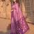 lavender color soft silk blend smart designer sophisticated rich looks saree