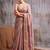Pink color smart  cotton blend fancy woven designer saree